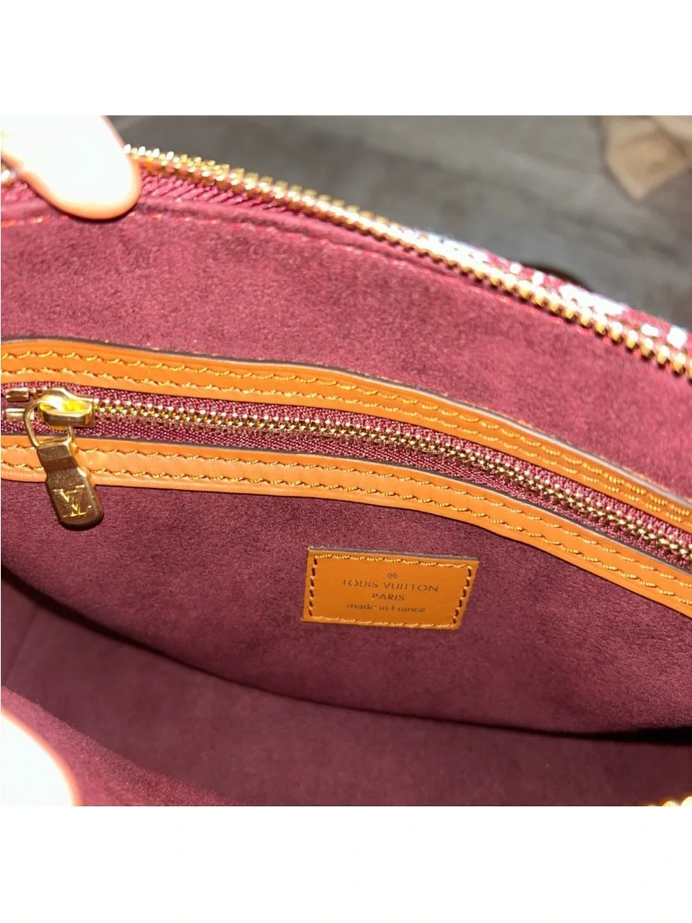 Louis Vuitton Burgundy and White Monogram Since 1854 limited edition